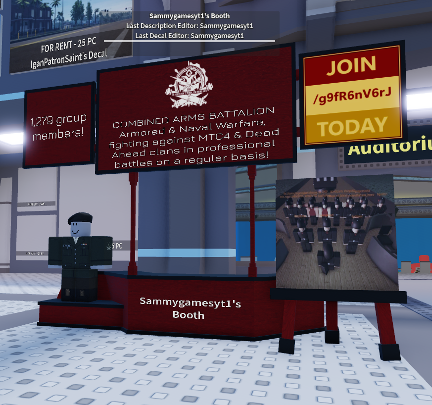 Recruitment plaza booth